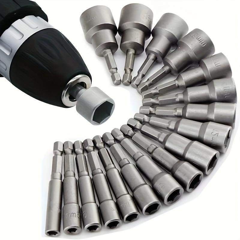 14 Stück 5mm-12mm Sechskant Stecknüsse Hülsen Düsen Nussdreher Set Schraubendreher Set Schroevendraaier Set Bits Sätze Werkzeuge Steckschlüssel