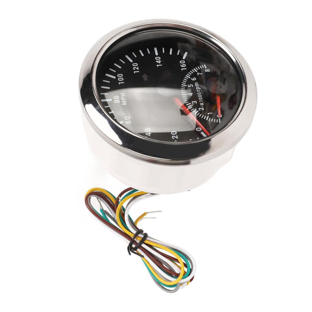 GPS Speedometer With Tachometer 8000RPM  9 To 32V IP67 Waterproof 0 To 160MPH Red Backlight Accurate for Boat ATV