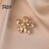 Alloy Brooch Pin 2Pcs Faux Pearl Flower Brooch, Retro Floral Anti-Exposure Neckline Pin, Decorative Women Jewelry Accessories for Suit Dress