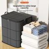 Quilt Storage Bag for Clothes and Bedding, Cotton Quilt Organizing Bag, Black Woven Bag, Capacity for Moving, Packing, Thickening, Extra Large