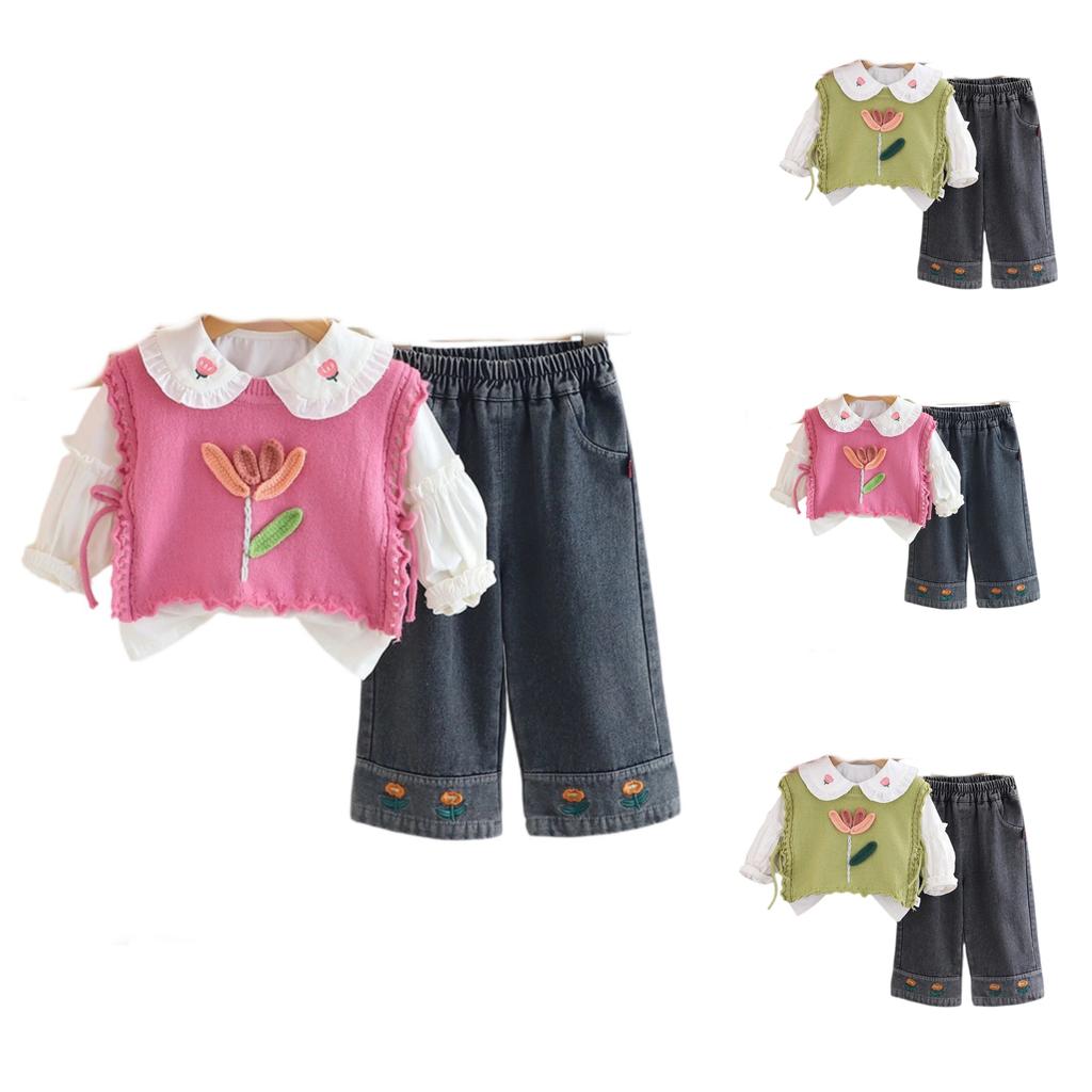Kids Casual Long-Sleeve Set, Comfortable Daily Wear Outfits