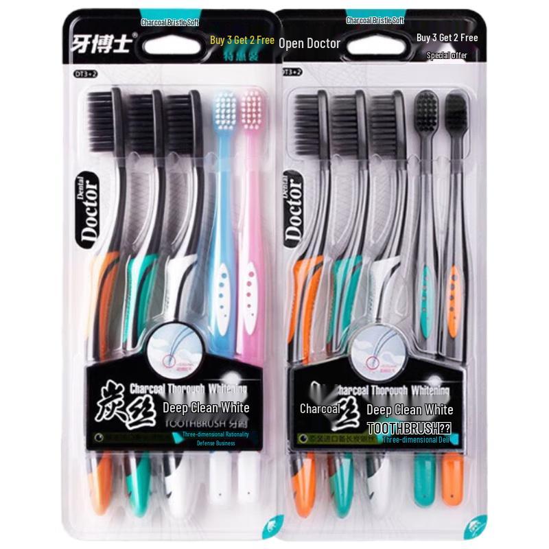 Dr. Tooth Soft Charcoal Deep Clean Whitening Toothbrush