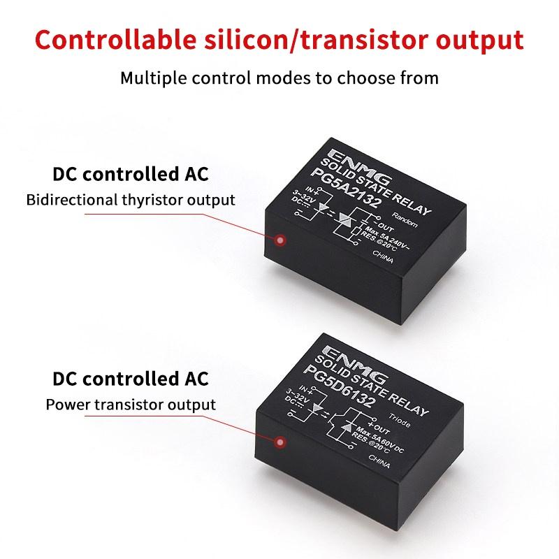 Small SSRPCB Circuit Board Solid State Relay 60VDC 240VDC 480VDC PG5D6132 3~32V Wide Voltage DC Control Normall Open