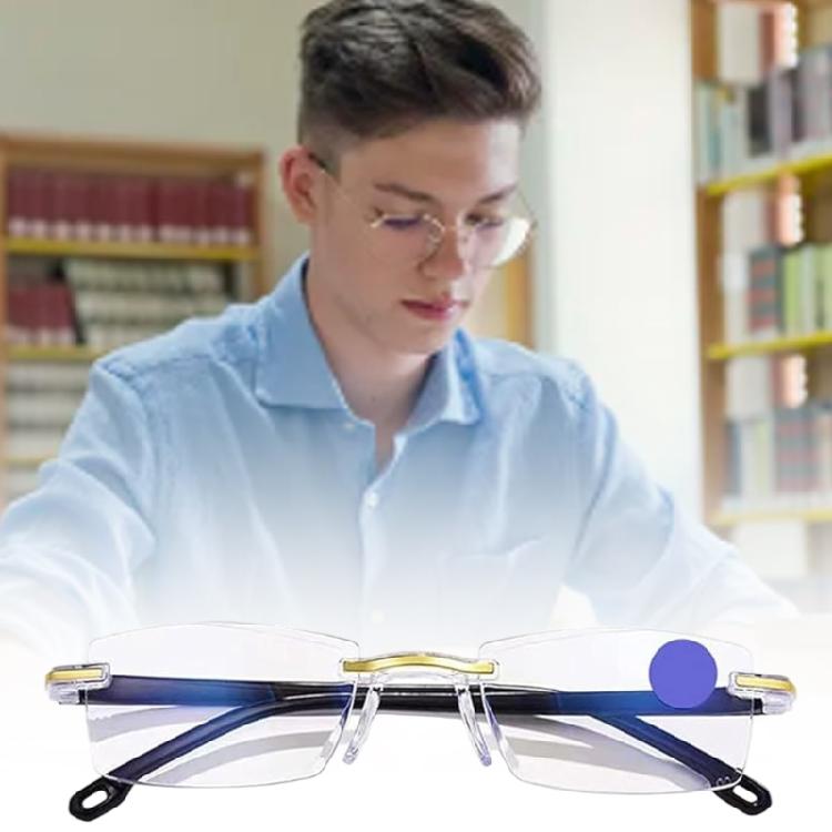 Lens Adjustment Blue Filter Glasses 2pc Impact Resistant PC Frame Includes Storage Case