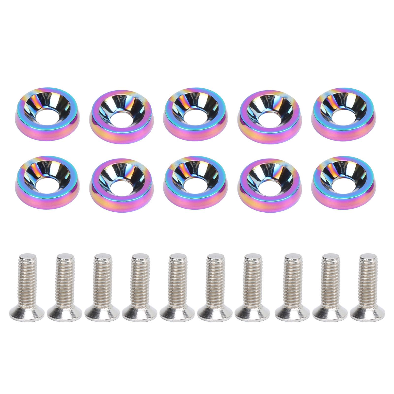 

Автомобильный двигатель шайба винт M6 цветной крепеж комплект для модификации автомобиля украшения