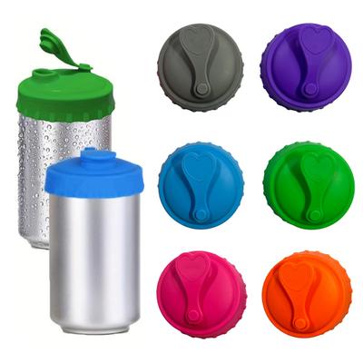 6 Pezzi Coperchio in Silicone per Lattina per Soda Birra Succo Tappo Riutilizzabile per Lattine Standard Picnic All'aperto Campeggio Salvafreschezza Copertura Protettiva per Bevande