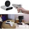 SCSYV Target wake-up alarm clock, creative gun shooting alarm personalized 12-hour digital display, suitable for sleepers,  for boys and girls (White)