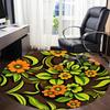 1pc Floral Pattern Office Round Area Rug, For Office, Laundry Room, Bedroom, Living Room, Under Office Chairs, Home Decor, Home Decor, Non-Slip