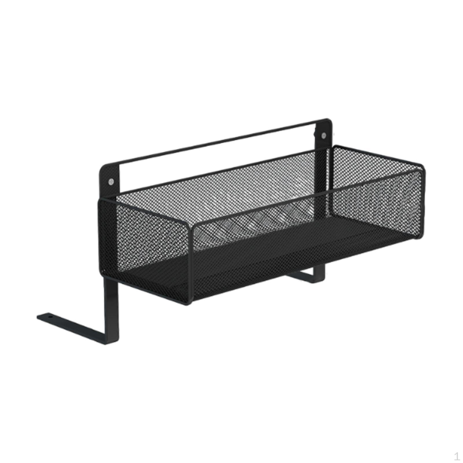 

Прикроватная подвесная корзина, полка для кровати, прочная декоративная двухъярусная кровать, хранение аксессуаров чёрный