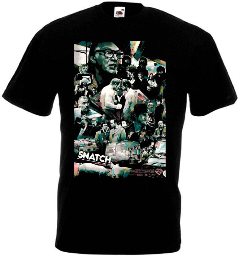 SNATCH v5 T-shirt movie poster black all sizes S5XL XXXXL