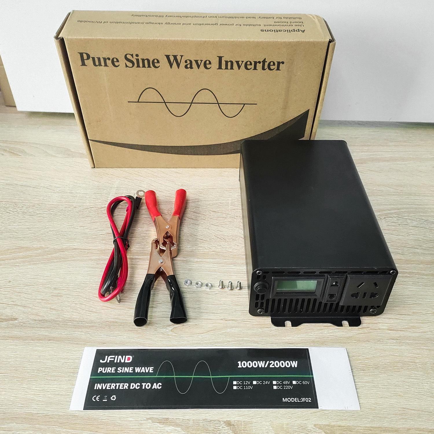 

JFIND 1000 Вт Чистая синусоида Инвертор 12 В в 220 В (Модель JF02) Two or three plug