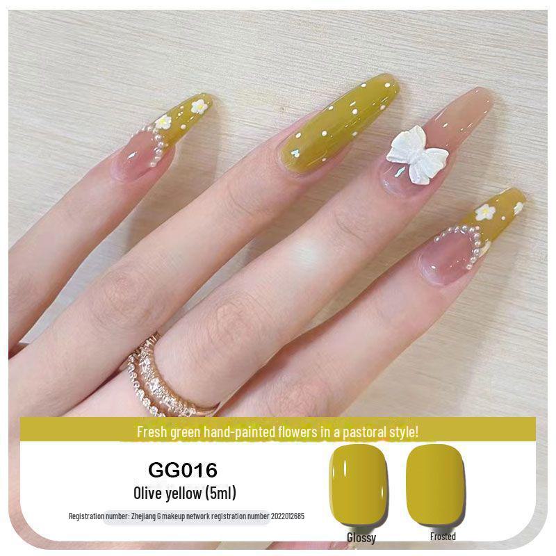 Platinum Haifei Nude Ice Gel Nail Polish - Trendy Transparent Nude from Xiaohongshu