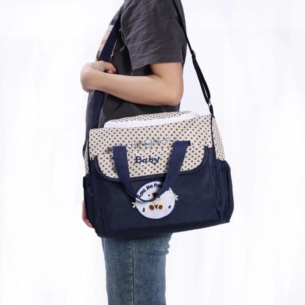 

Multifunctional Baby Diaper Bag Storage Baby Stuff Nappy Bags Mommy Maternity Packs Mother Dark Blue-L
