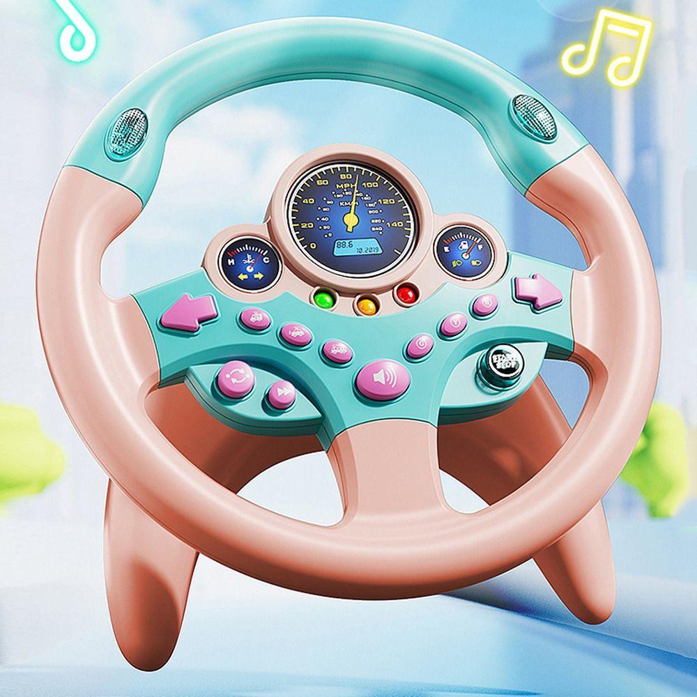 Funny Simulation Steering Wheel Toys 360° Rotation Simulate Driving Car Toy  Children Gift
