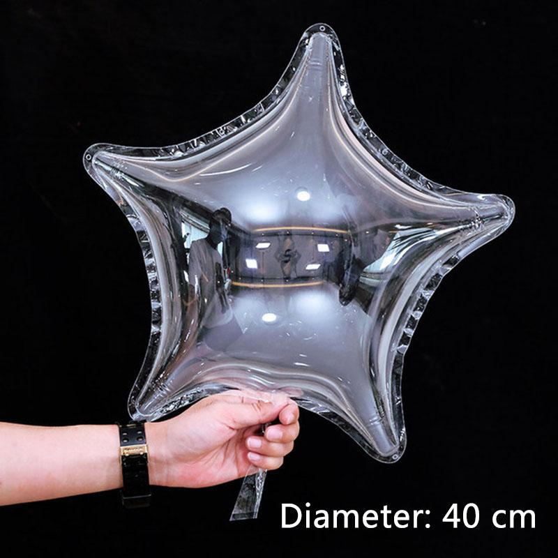 Transparent PVC Unicorn Star Heart-Shaped Transparent Balloon Wedding Birthday Baby Shower Party Decoration Bobo Helium Ball