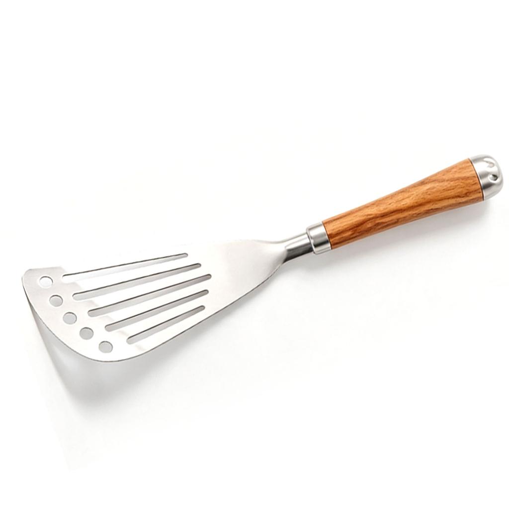 304 Stainless Steel Spatula Multifunctional Pie Turner Flipping Slotted Cast Iron Skillet Spatula for Kitchen Utensil