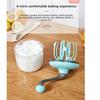 Semi-Automatic Rotating Egg Beater 304 Stainless Steel Hand Press Whisk for Cream Egg Foam Baking