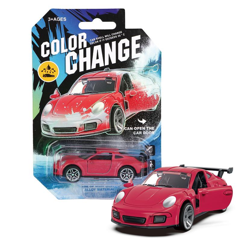 Water-Reactive Color-Changing Alloy Racing Car Model 1:60 Pull-Back Toy for Boys