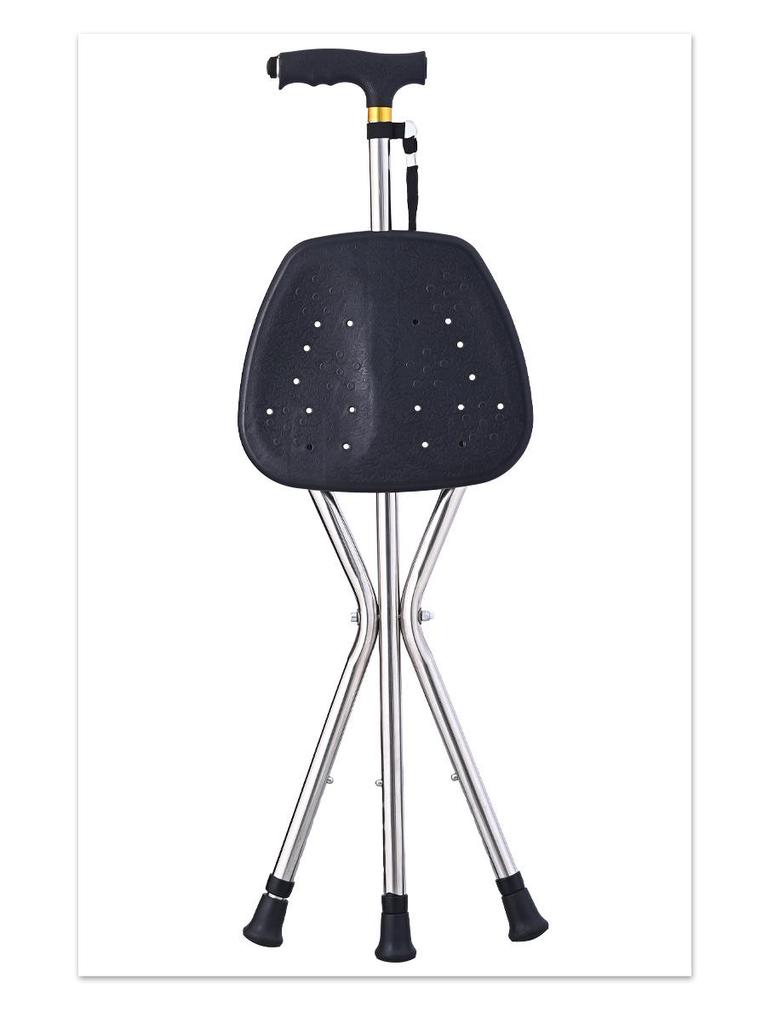 2-in-1 Medical Cane Stool: Standing & Sitting Aid for Post-Surgery Support & Hiking