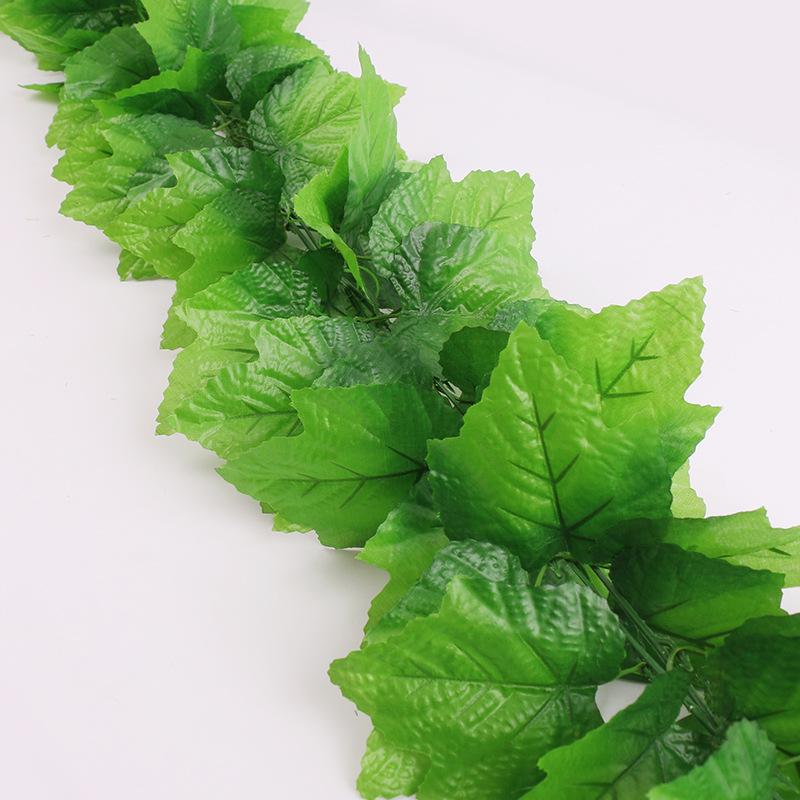 Artificial Green Leaf Grape Vine with Grape Leaves for Ceiling Decoration