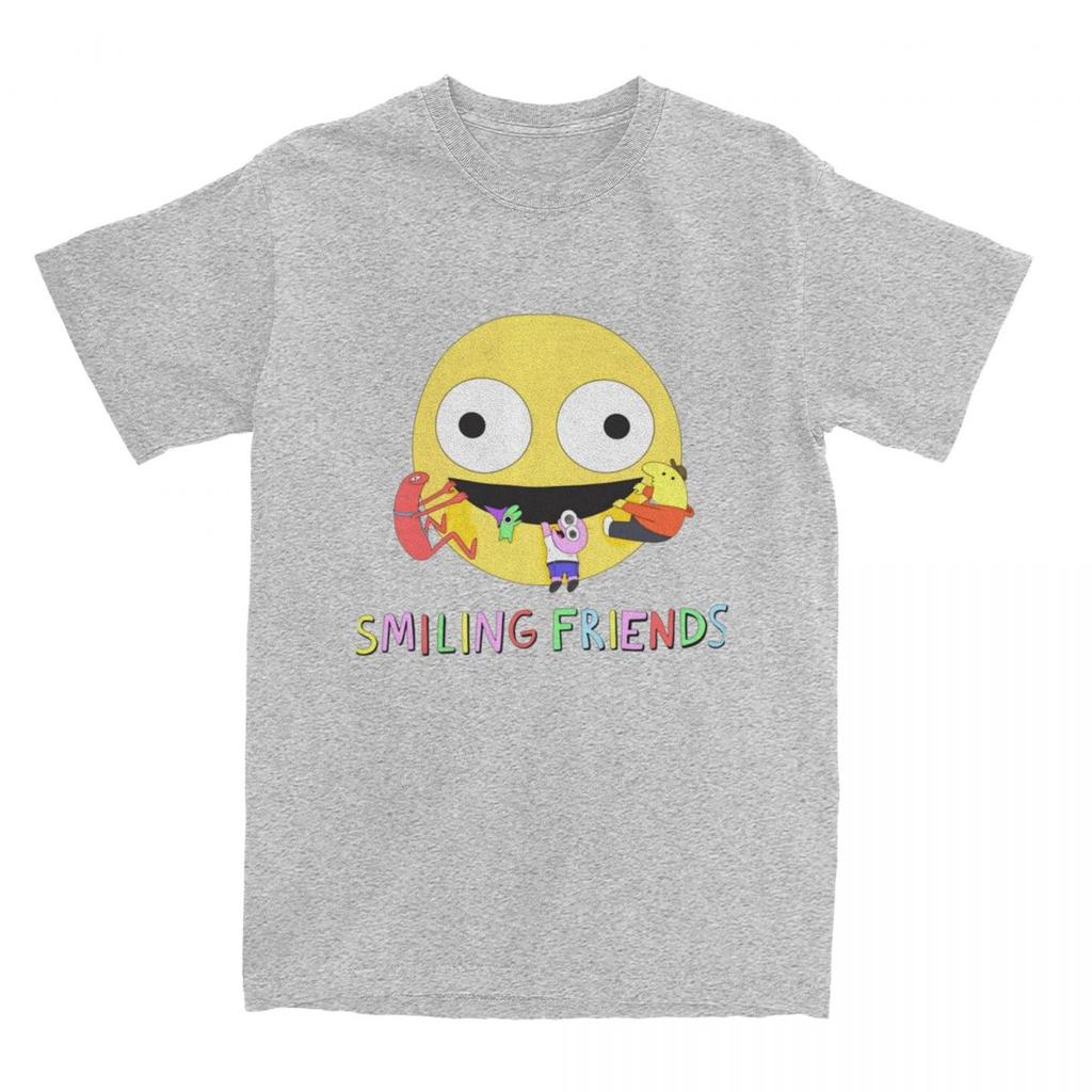Men Women TShirt Smiling Friends Logo TShirts Harajuku Animated Television Summer Tee Shirt Custom Logo Pure Cotton Tops Gift