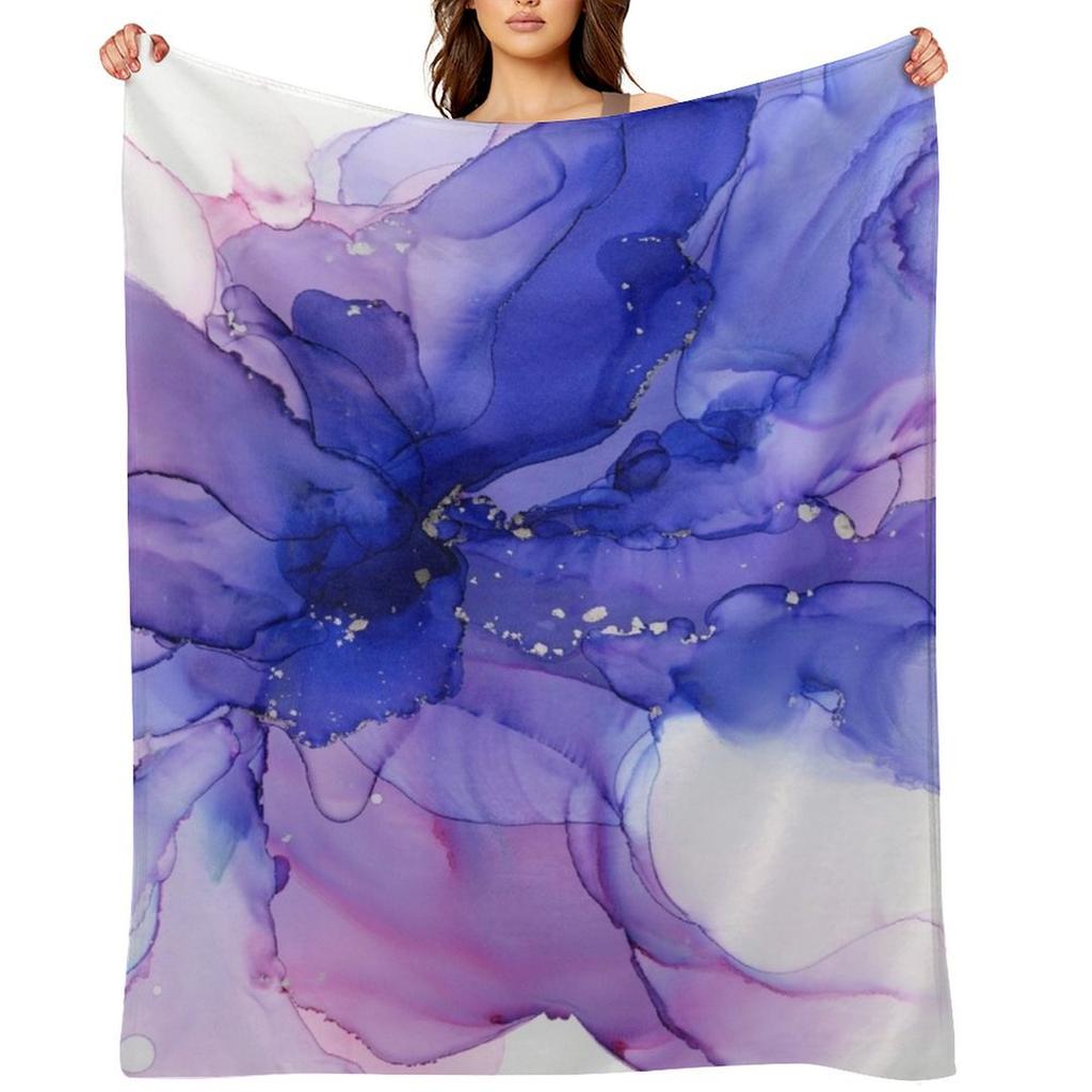Ätherische Blume Violette Tinte Überwurfdecke Weichste Designer Baby Nickerchen Decken