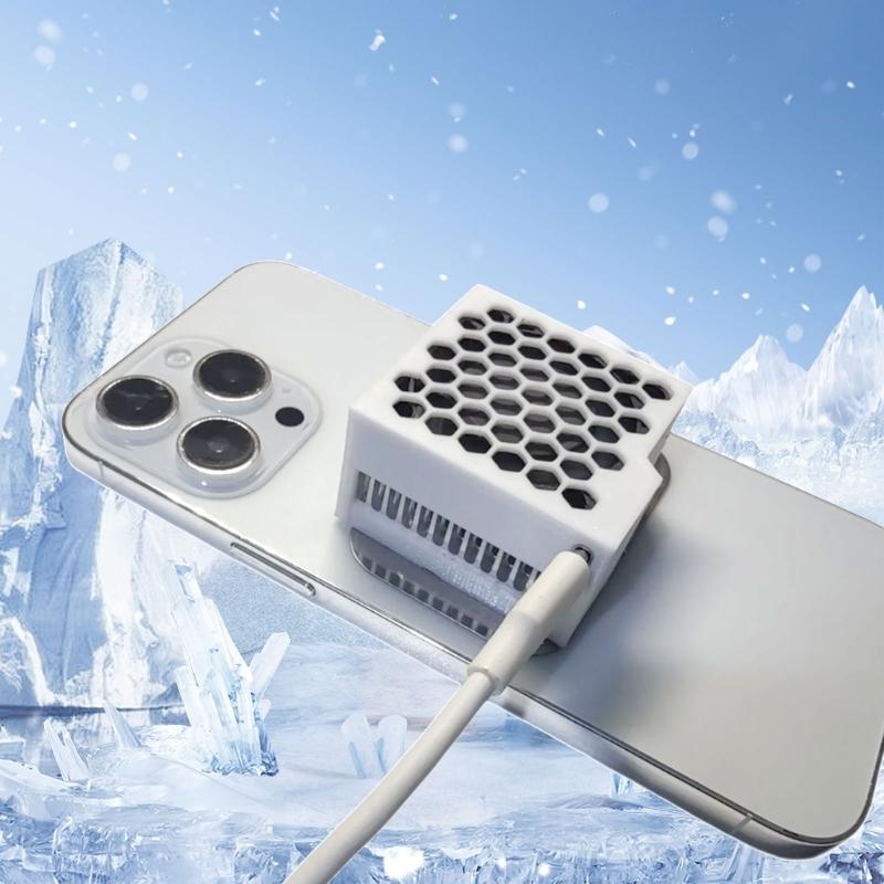 Semiconductor Heat Sink for Mobile Phone Tablet Cooling Fan Honeycomb Pattern Magnetic Cooling System Low Noise Heatsink