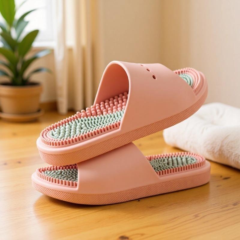 Men's Massage Acupressure Slippers - Non-Slip Sandals for Home Foot Therapy, Summer PVC Design