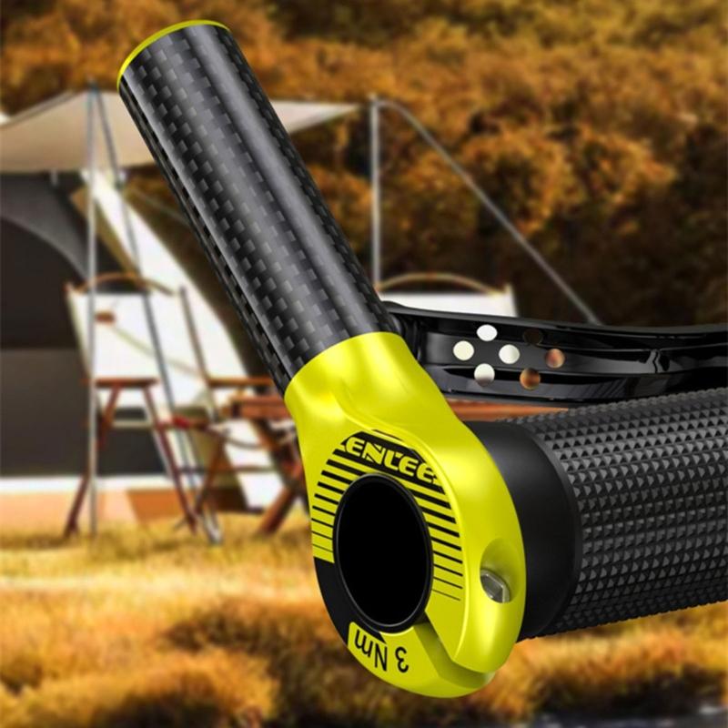 1 Pair Ergonomic Design 22.2mm Cyling Bike Mountain Bike Handlebar Grips Ends Carbon Fiber Handlebar Ends Bar Grips Ends