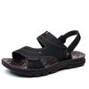 Sandals men's summer soft leather casual beach shoes men's non-slip and wear-resistant father's dual-purpose cool slippers men