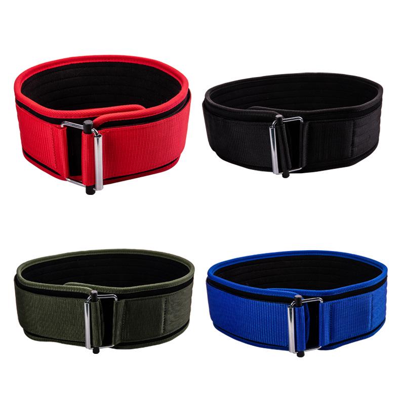 Blue Self-Locking Weightlifting Belt: Cross-Border Sports Back Support for Squats, Powerlifting, and Deadlifts