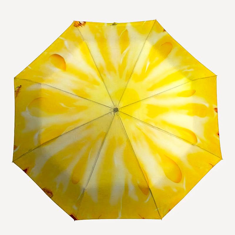 

1pc Pineapple Slice Automatic Folding Umbrella, 8-Rib Sturdy Canopy, Portable Travel Umbrella for Outdoor Use,099
