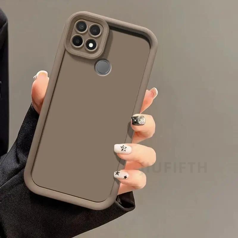 For OPPO Realme C25S  C12 Realmy C25 C21 C15 C21Y C25Y C20 C20A Case Cute Curly Wave Hybrid Shockproof Bumper Cover Soft Fundas