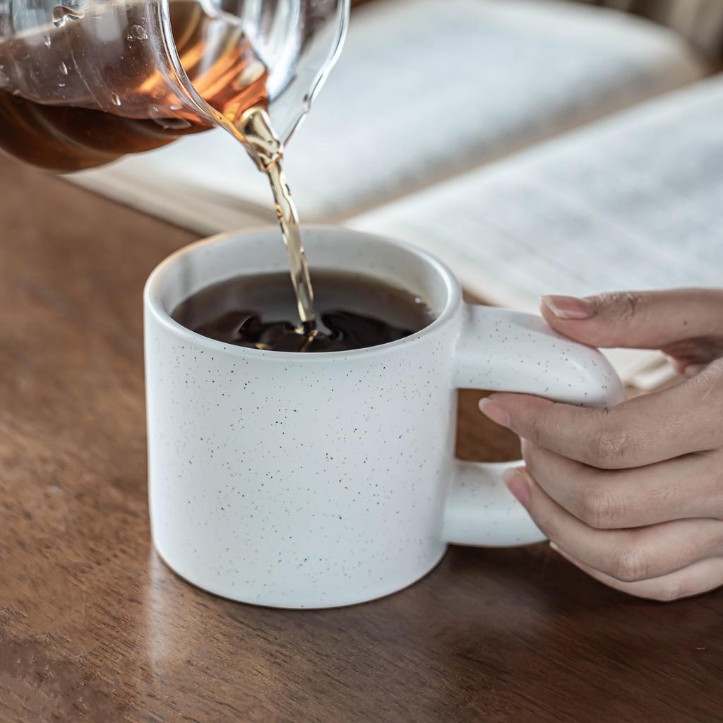 Creative Mug Thick Handle Ceramic Cup Breakfast Cup Sesame Glaze High Value Water Cup Home Office Coffee Cup