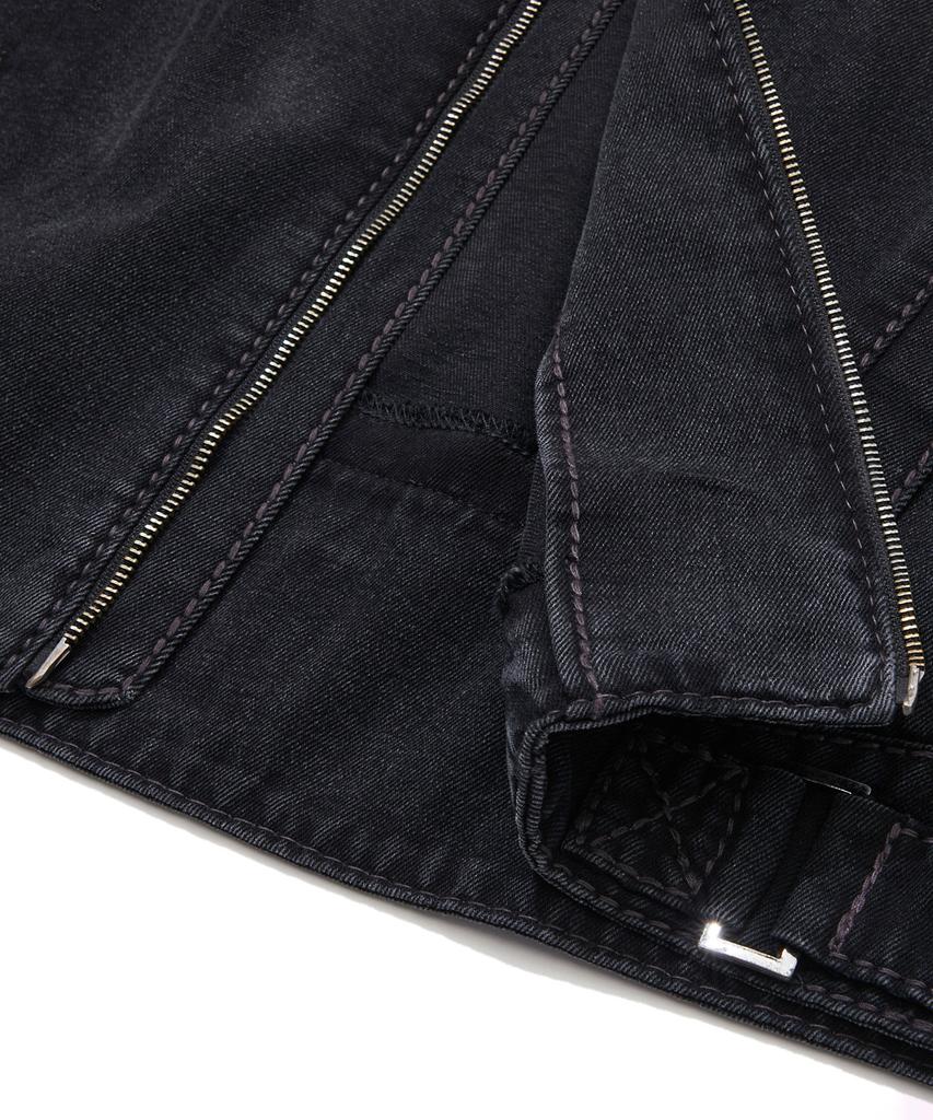 Nomanual No Religion Denim Rider Jacket - W.Black