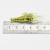 1PACK Soft Simulation Fishhook Shrimp Prawn Lure Hook Tackle Bait Fishing Lures Artificialbait Luminous Shrimp 4cm