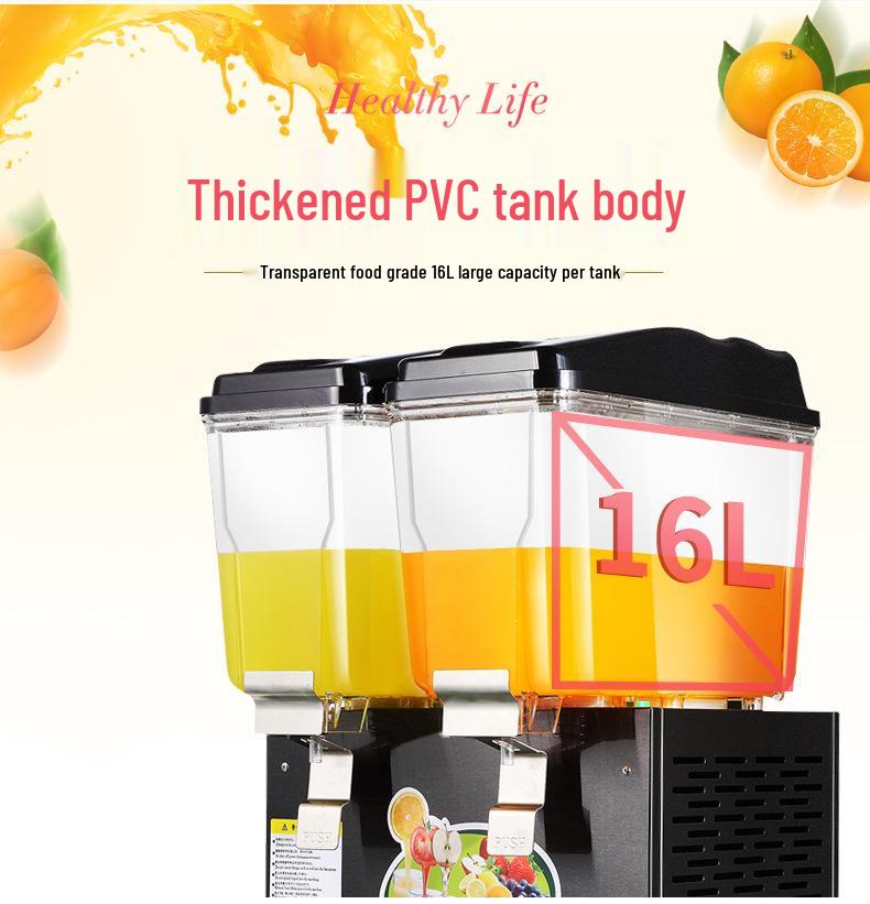 Tenggong Hot & Cold Beverage Dispenser with Dual & Triple Cylinder Options for Juices and Milk Tea, Self-service Stirring Spray