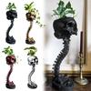 Gothic Resin Skull Planter Spine Stand Succulent Cactus Pot Halloween Punk Home Decor Art