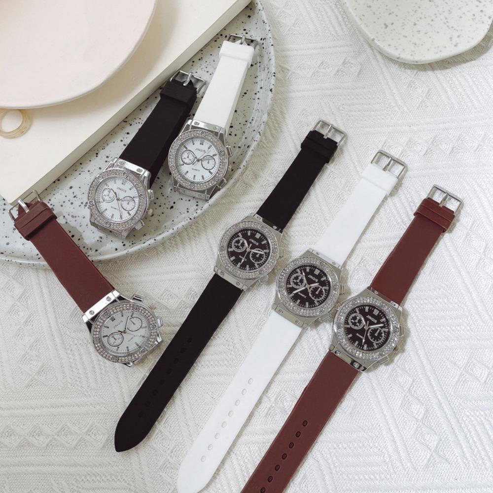 Mode Freizeit Uhren Verstellbar Einfach Armbanduhren Silikonarmband Quarz Uhr Sport