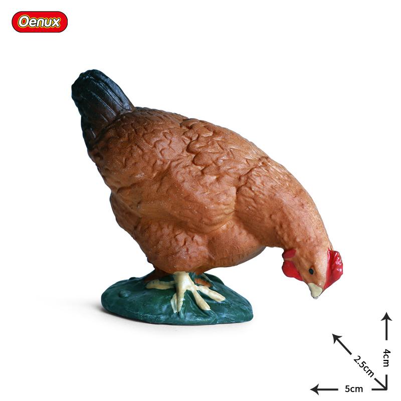 Oenux Niedliche Nutztiere Henne Truthahn Huhn Hahn Actionfigur Modell Figuren Geflügel Miniatur Pädagogisches PVC Kinderspielzeug