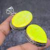 Natural Yellow Triplet Opal 925 Sterling Silver Jewelry Pendant 3.31" h6p62