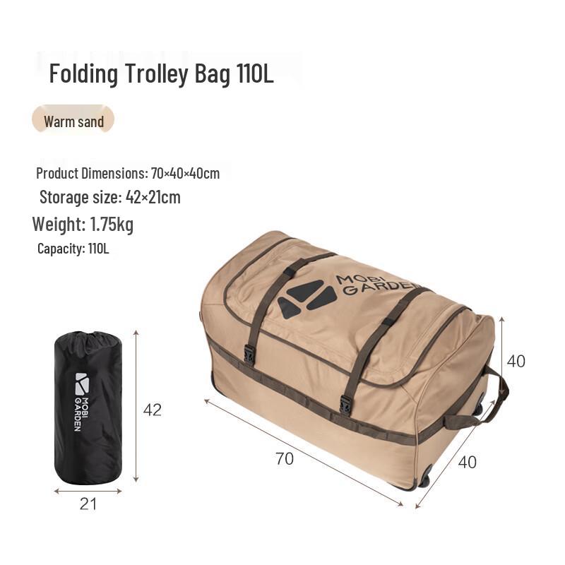 MOBIGARDEN 110L Folding Wheeled Bag