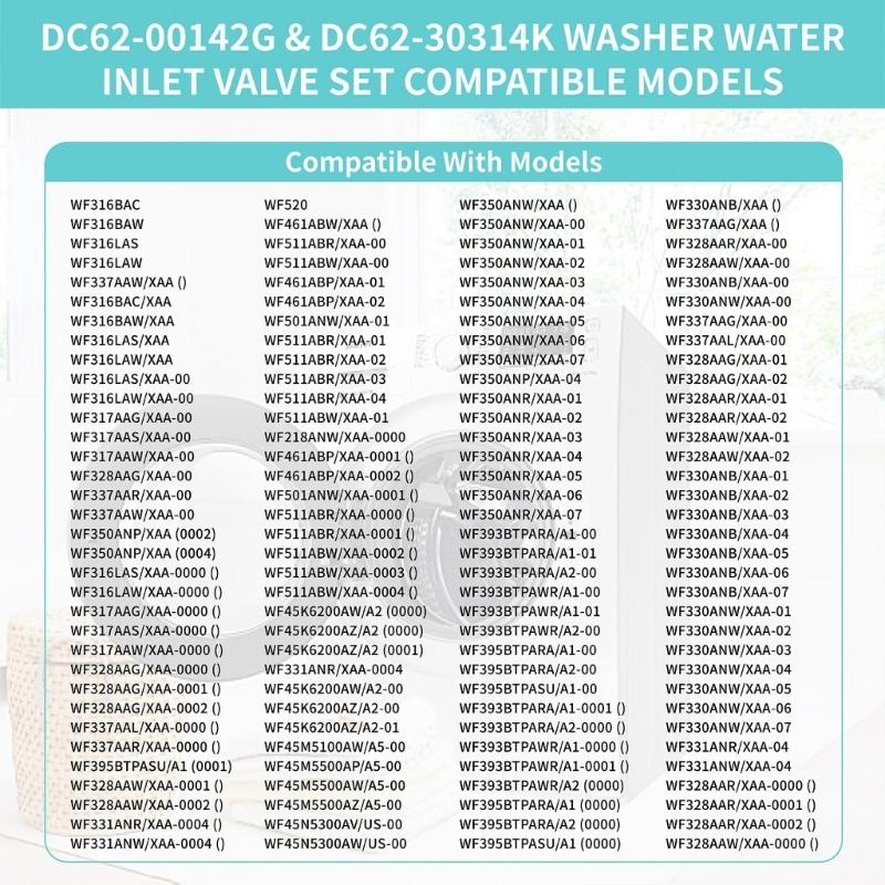 DC62-30314K DC62-00142G Water Inlet Adapter for PS4208672 WP34001248 AP4211934 2070188 WP34001131 Washing Machine
