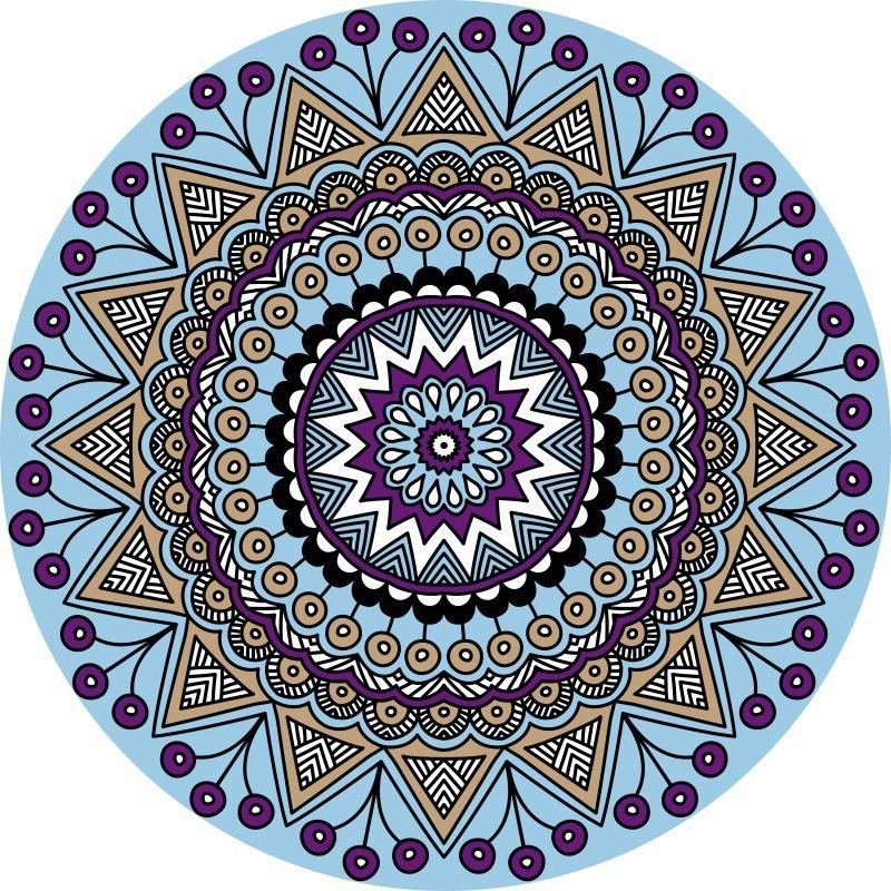 Ethnische Bohemian-Stil Mandala-Fußmatte für Wohnzimmer Couchtisch Decke für Schlafzimmer Nachttisch von Hotel und Pension Teppich