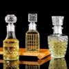 High End Transparent Glass Small Bottle 50/100ml Whiskey Mini Creative Red Bottle 5