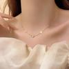 Exquisite 18K Gold-Plated Titanium Steel Necklace - Women's Clavicle Chain Jewelry, Fade-Resistant