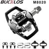 BUCKLOS M8020 M9120 Pedal Aluminum Alloy MTB Clipless Pedals For SPD System Self-locking Mountain Bike Pedal for Shimano