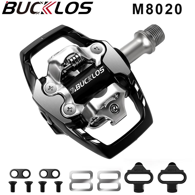 BUCKLOS M8020 M9120 Pedal Aluminum Alloy MTB Clipless Pedals For SPD System Self-locking Mountain Bike Pedal for Shimano
