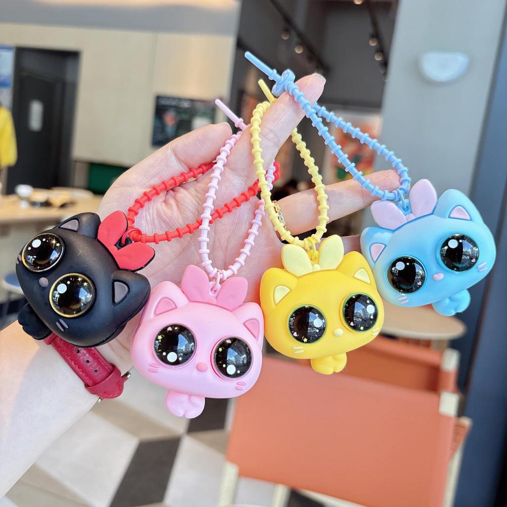 Cute Decompression Cat Keychain Toy - Funny Squeeze Doll Bag Pendant