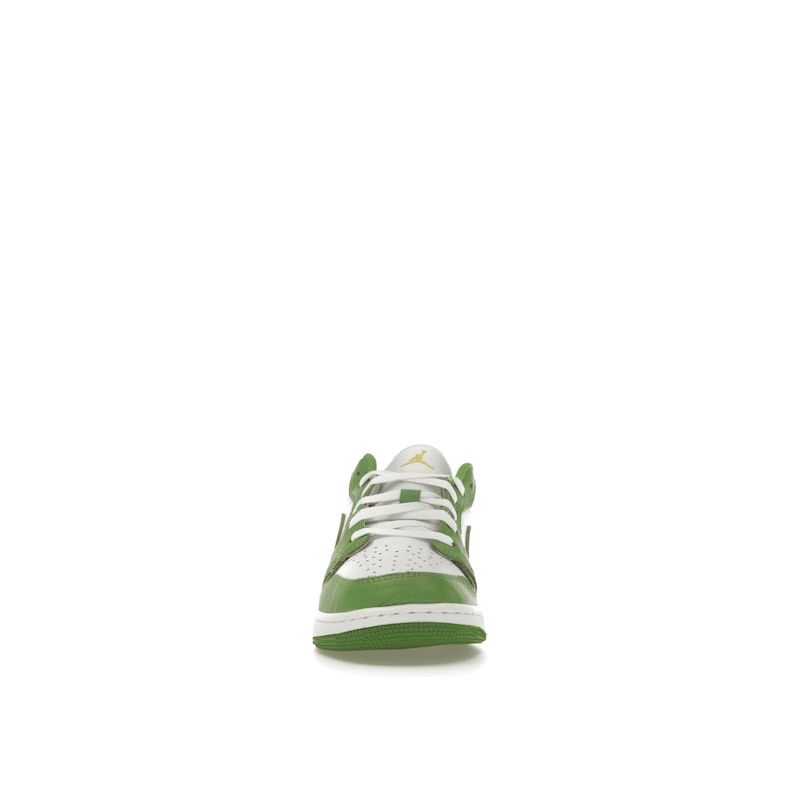 Air Jordan 1 Low GS Chlorophyll Kids Sneakers Green White Lightning HF4779-100